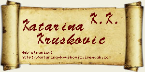 Katarina Krušković vizit kartica